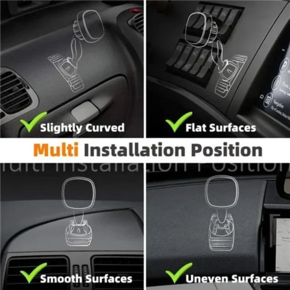 Magnetic Car Phone Mount for Vehicle Dashboard with Strong Magnet